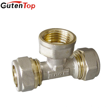 GutenTop personalizou os encaixes de tubo de bronze do adaptador do tubo de compressão do encaixe